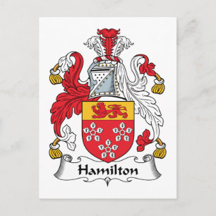 Hamilton Family Crest Postcard