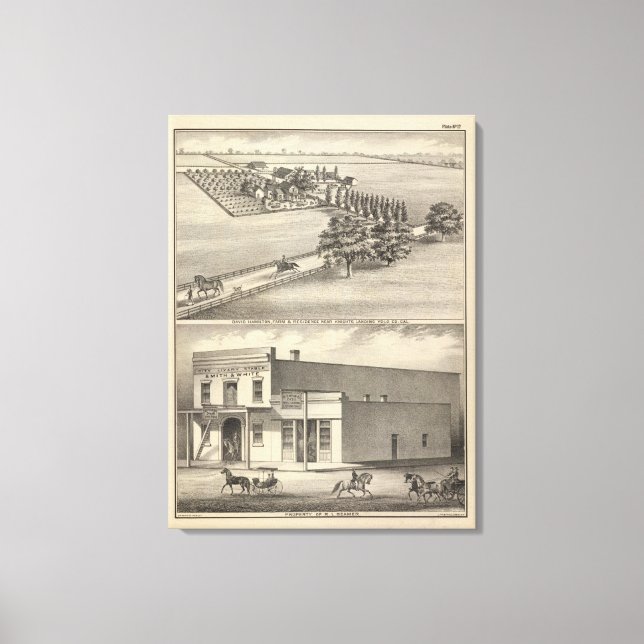 Hamilton farm, Beamer bldg Canvas Print (Front)