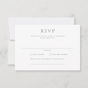 Hamilton Formal Landscape Wedding RSVP Card