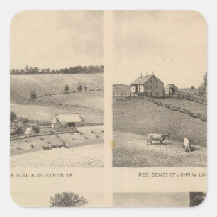 Hamilton, Landes, Yates residences, Horseshoe Farm Square Sticker