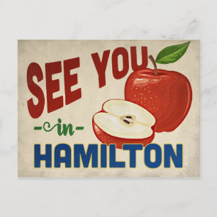 Hamilton Ohio Apple - Vintage Travel Postcard