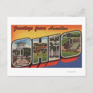 Hamilton, Ohio - Large Letter Scenes Postcard