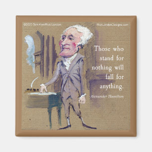 Hamilton & Quote Fridge Magnet