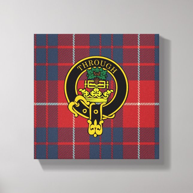 Hamilton Scottish Crest and Tartan Canvas print (Front)