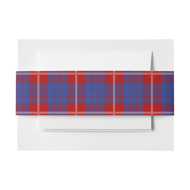 Hamilton Scottish Tartan Belly Band Invitation Belly Band (Front Example)