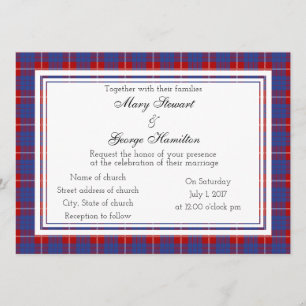 Hamilton Scottish Wedding Invitation