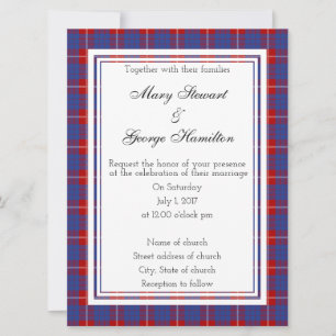 Hamilton Scottish Wedding Invitation
