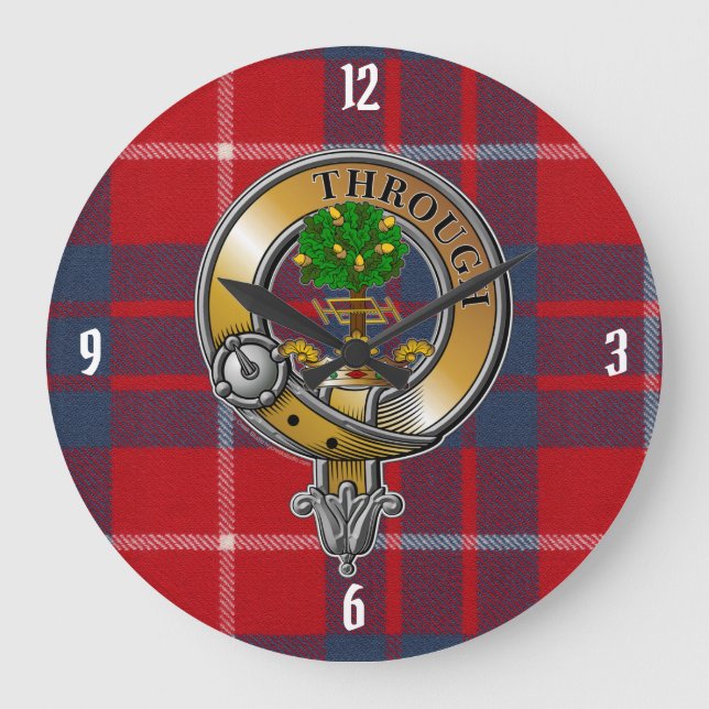 Hamilton Tartan & Badge Large Clock (Front)