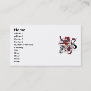 Hamilton Tartan Lion Business Card