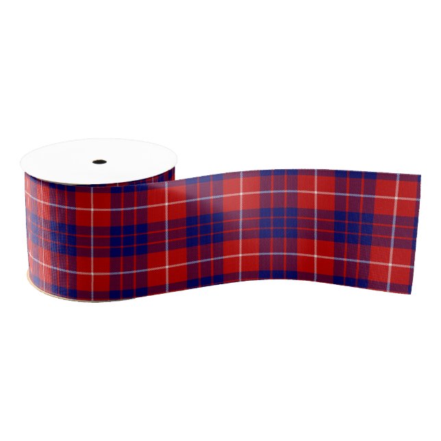Hamilton tartan red blue purple plaid grosgrain ribbon (Spool)