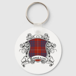 Hamilton Tartan Shield Key Ring