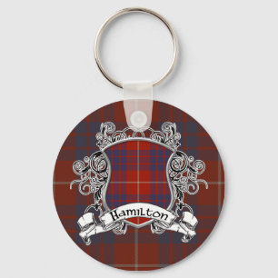 Hamilton Tartan Shield Key Ring