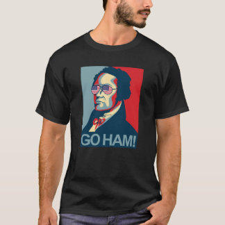Hamilton Wearing USA sunglasses Go Ham Funny T-Shirt