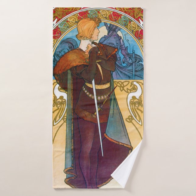 Hamlet, Alphonse Mucha Bath Towel (Bath Towel)