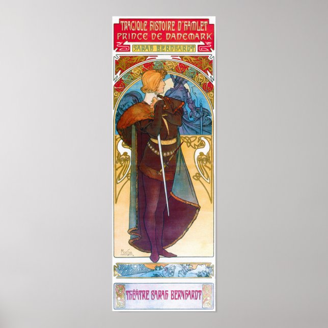 Hamlet, Alphonse Mucha Poster (Front)