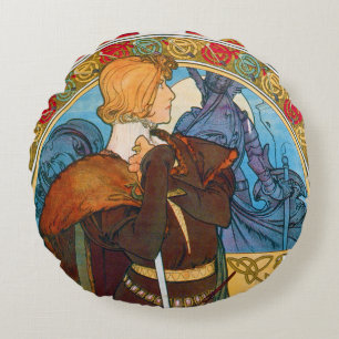Hamlet, Alphonse Mucha Throw Pillow