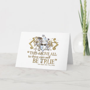 Hamlet "own self be true" Quote (Gold Version) Card