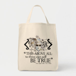 Hamlet "... own self be true ..." Quote Tote Bag