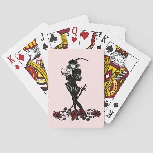 Hamlet Pink  Bicycle Playing Cards (Back)