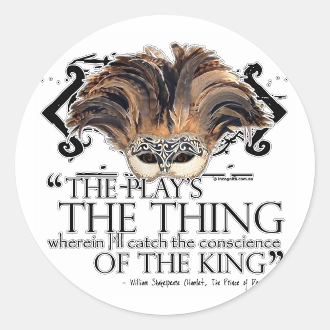 Hamlet Play Quote Classic Round Sticker (Front)