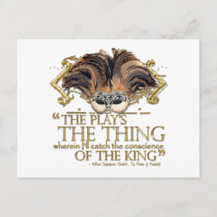 Hamlet Play Quote (Gold Version) Postcard