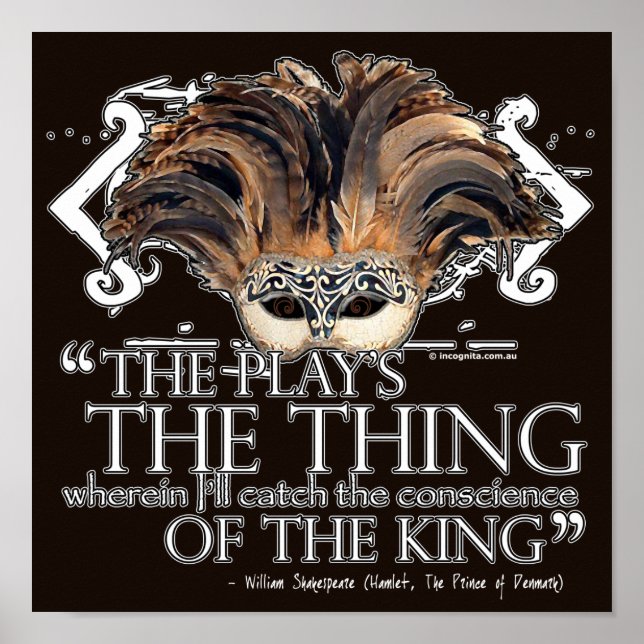 Hamlet Play Quote Poster (Front)