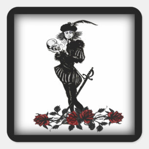 Hamlet square sticker