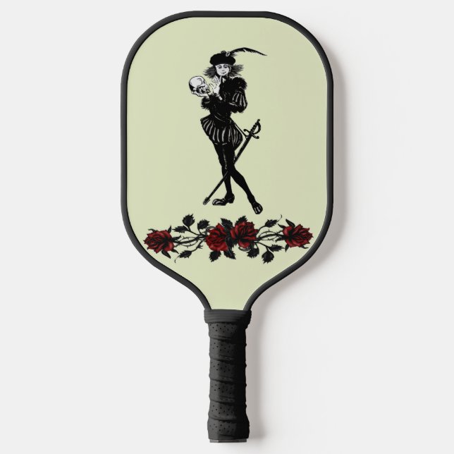 Hamlet The Bard Lime Green Pickleball Paddle (Front)