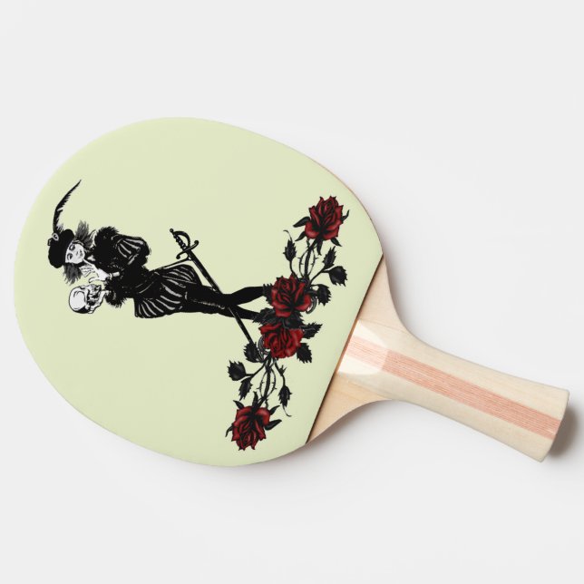 Hamlet The Bard Lime Green  Ping Pong Paddle (Side)