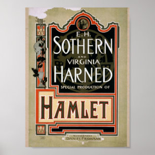 Hamlet Vintage Theatre Poster