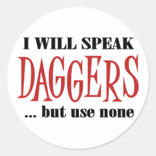 Hamlet's Daggers Classic Round Sticker