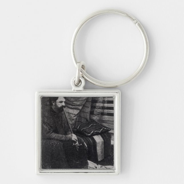 Hamlin Garland in his Cheyenne Teepee Smoking Key Ring (Front)