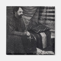 Hamlin Garland in his Cheyenne Teepee Smoking