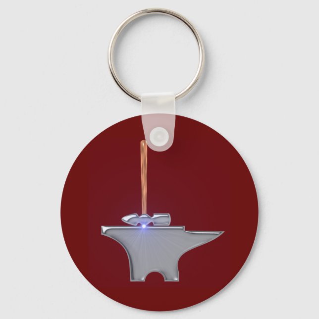 Hammer Amboss anvil Key Ring (Front)