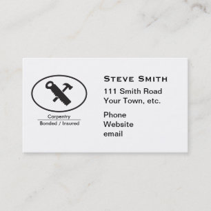 Hammer and Saw Design Appointment Card