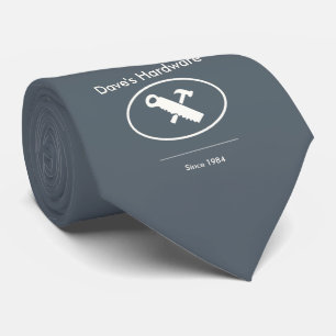 Hammer and Saw Design Tie