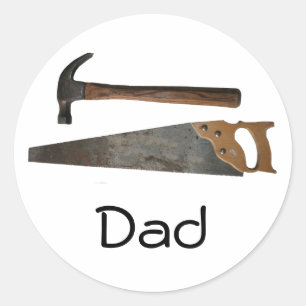 Hammer and Saw Items Classic Round Sticker