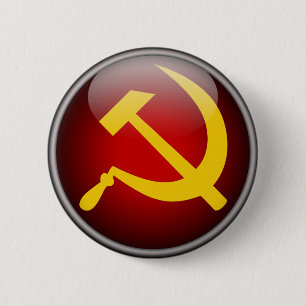 Hammer and Sickle 6 Cm Round Badge