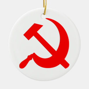 Hammer and Sickle Ceramic Tree Decoration