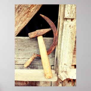 Hammer And Sickle - Communist Symbol Poster