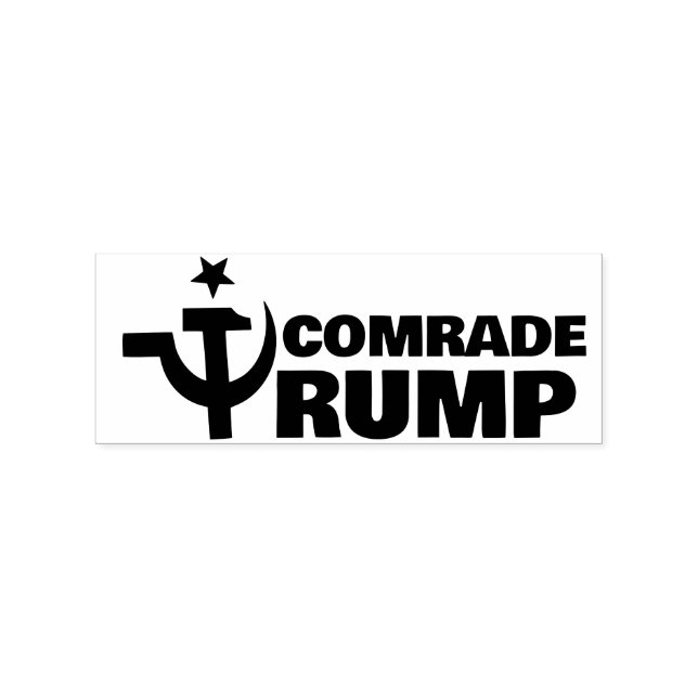 Hammer and sickle "Donald Trump" Rubber Stamp (Imprint)