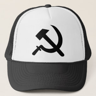 hammer and sickle icon trucker hat