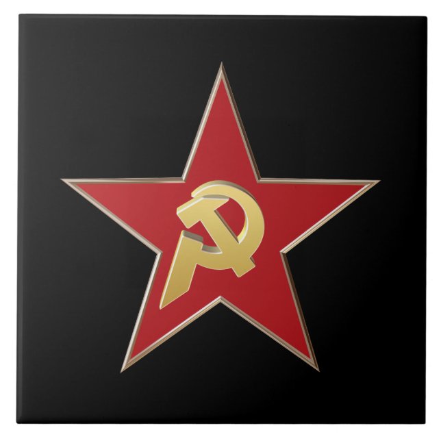 Hammer and sickle into the red star tile (Front)