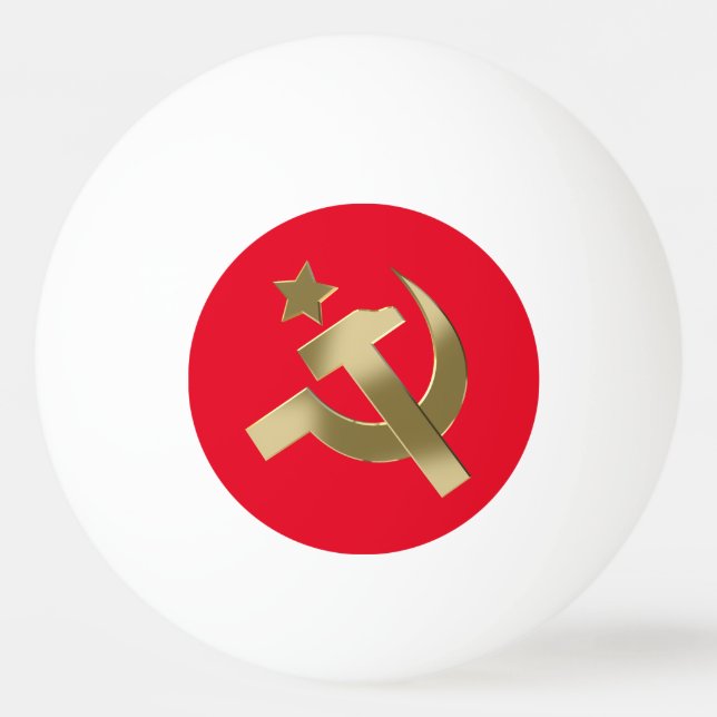 Hammer and sickle ping pong ball (Back)