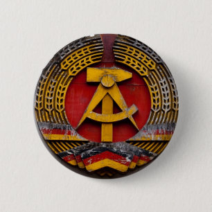 Hammer and Sickle Symbol of Communist 6 Cm Round Badge