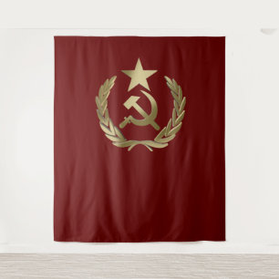 Hammer and sickle tapestry