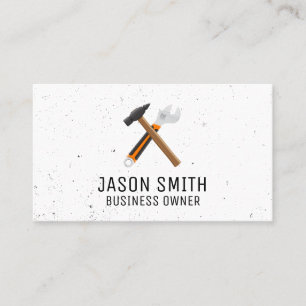Hammer and Wrench   Construction Business Card