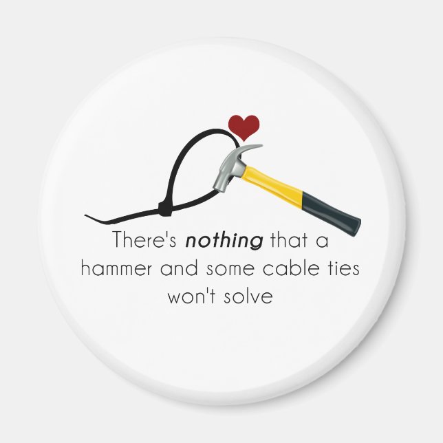 Hammer and zap-strap magnet (Front)