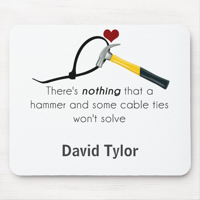 Hammer and zap-strap mouse mat (Front)