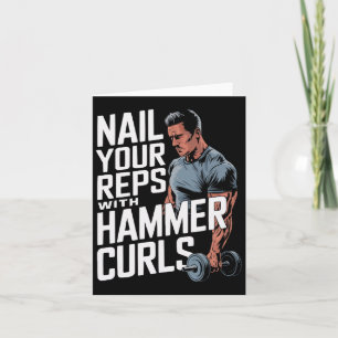 Hammer Curls Bodybuilding Fitness Workout Gym Card